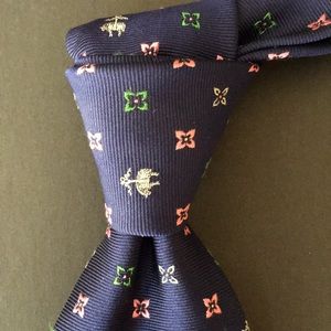 BROOKS BROTHERS NAVY W/PINK BURST & CLASSIC LOGO